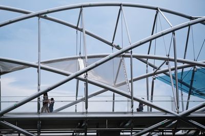 Low angle view of bridge against sky