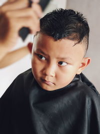 Close-up portrait of cute boy