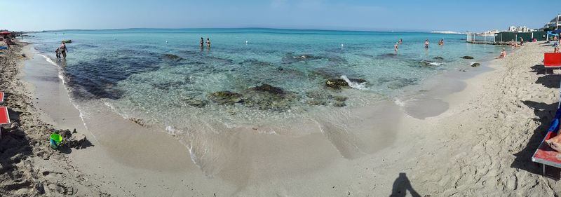 Panoramic view of beach against sky