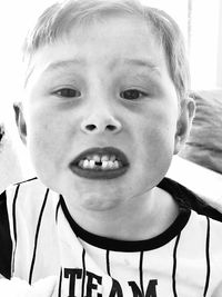 Close-up portrait of cute boy