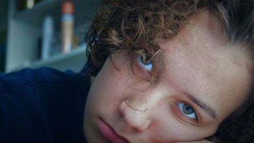 Close-up portrait of a girl