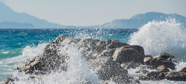 Panoramic view of sea against sky