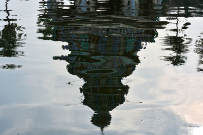 Reflection of sky in lake