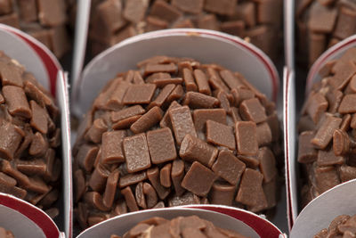 Brazilian traditional sweet brigadeiro candy, handmade