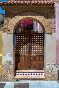 Entrance of historic building