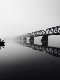 Bridge over river against sky