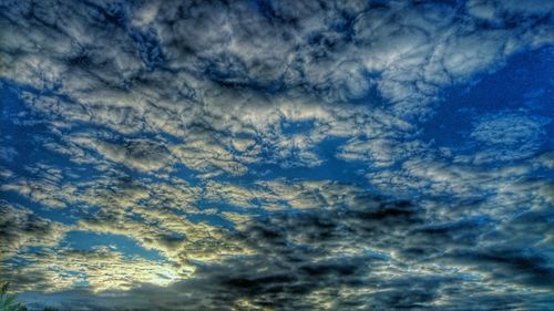 Low angle view of cloudy sky