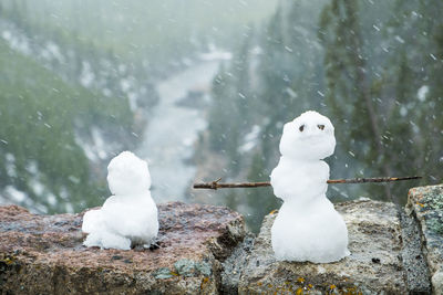 Close-up of snow on shore during winter