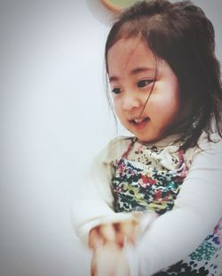 Close-up of cute girl