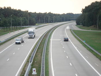 High angle view of road