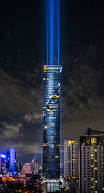 View of illuminated tower mahanakhon in bangkok