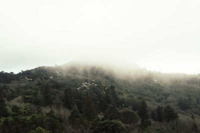 Scenic view of mountains against clear sky