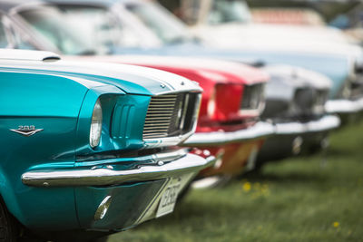 Close-up of vintage car