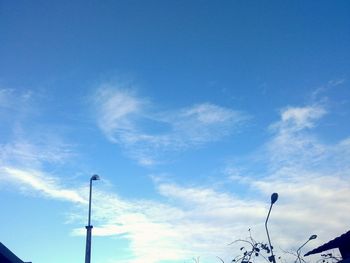 Low angle view of blue sky