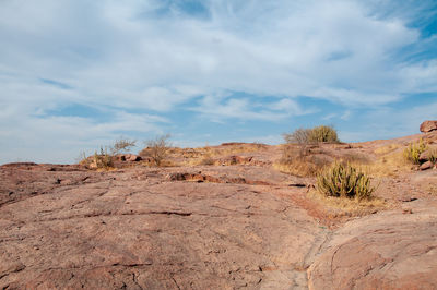 Scenic view of desert against sky