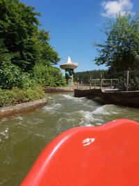 Scenic view of river against sky