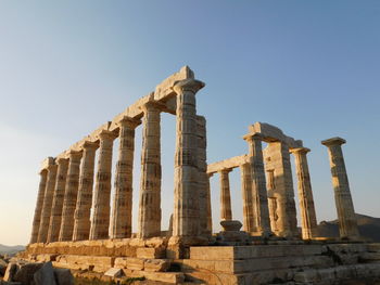 Low angle view of temple against sky