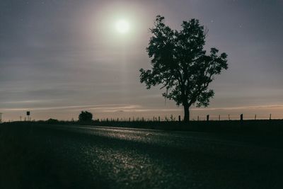 Scenic view of landscape against sky during sunset