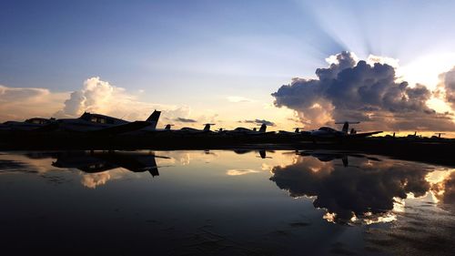 Reflection of clouds in water