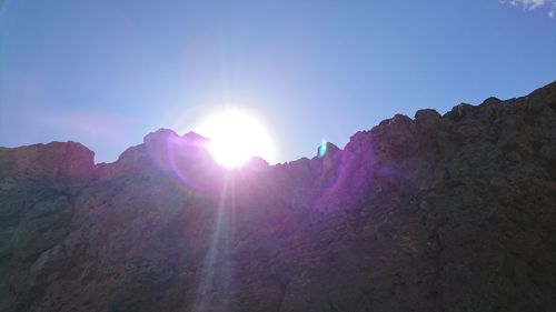 Low angle view of mountain against sky