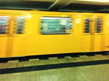 Train at railroad station platform