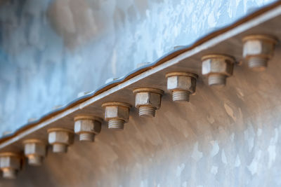 Low angle view of building against wall