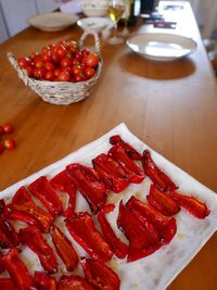 Close-up of served food