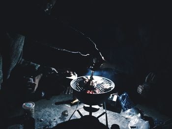 View of illuminated lights at night