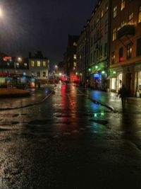 Illuminated city at night
