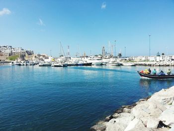 Boats in harbor