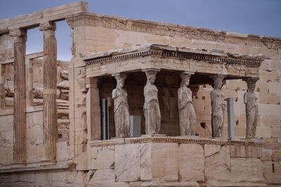 Close-up of acropolis of athens 