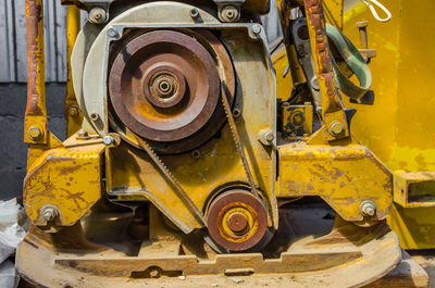 Close-up of old machinery