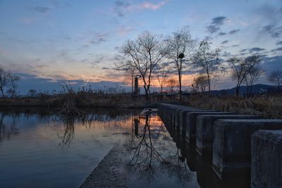 Sunset on a small pond