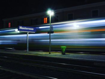 Blurred motion of blurred motion of road at night