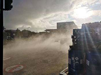 Buildings in city against sky