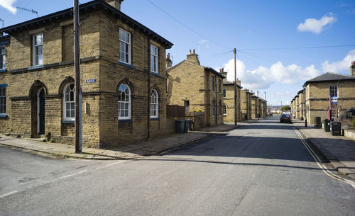 View along caroline street in saltaire