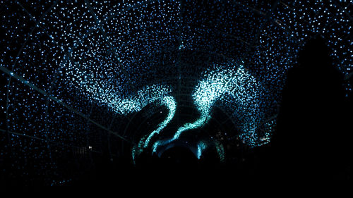 Illuminated light at night