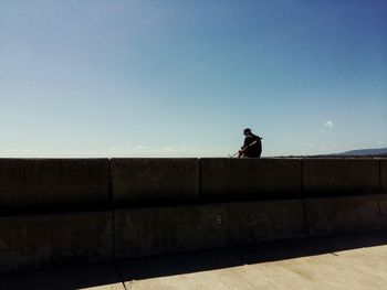 Low angle view of built structure against clear sky