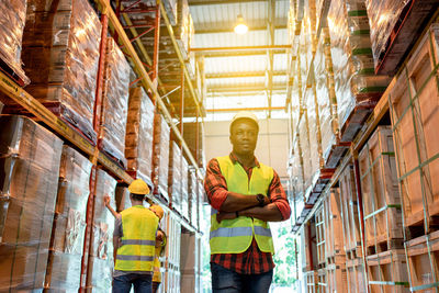 People working in traditional building