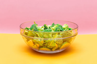 Close-up of food in bowl on table