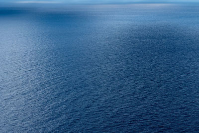 High angle view of blue sea