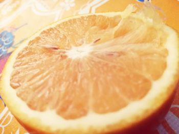 Close-up of lemon slice