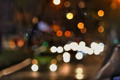 Defocused lights at night