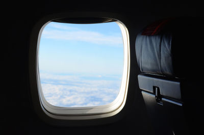 View of airplane window