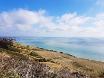 Scenic view of sea against sky