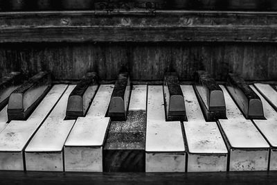 Close-up of piano keys