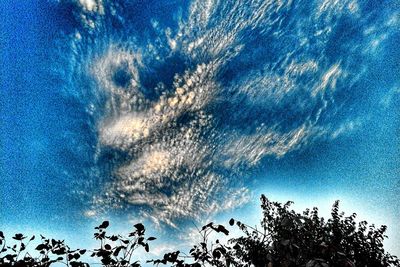 Low angle view of cloudy sky