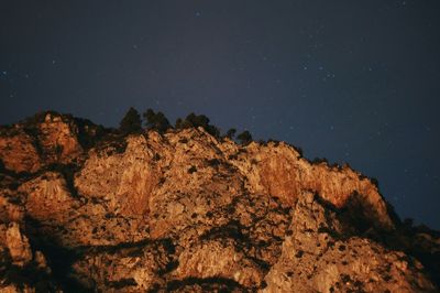 Low angle view of mountain against sky