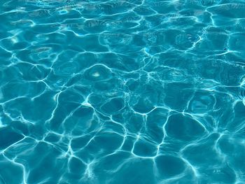 Full frame shot of rippled water in swimming pool