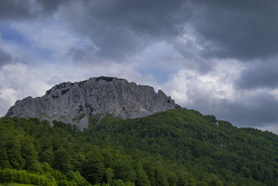 Low angle view of mountain against sky